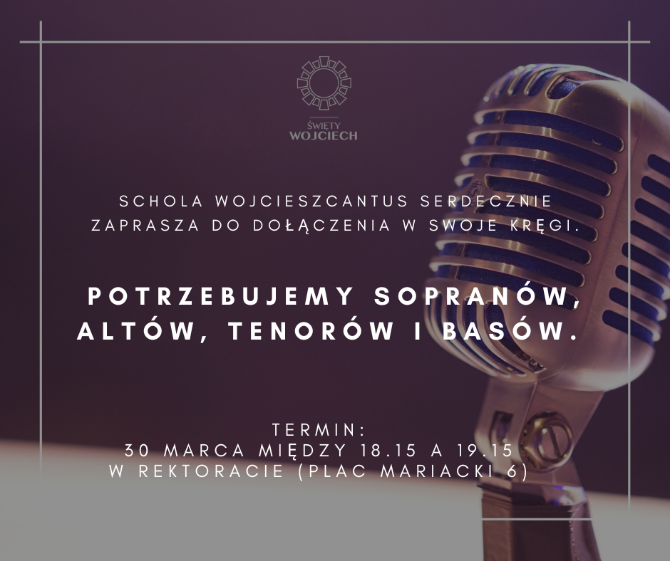 Schola WojcieszCantus Zaprasza Do Dołączenia W Swoje Kręgi.